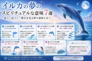 イルカの夢のスピリチュアルな意味7選｜泳ぐ・近づく・群れを見る夢の意味とは？