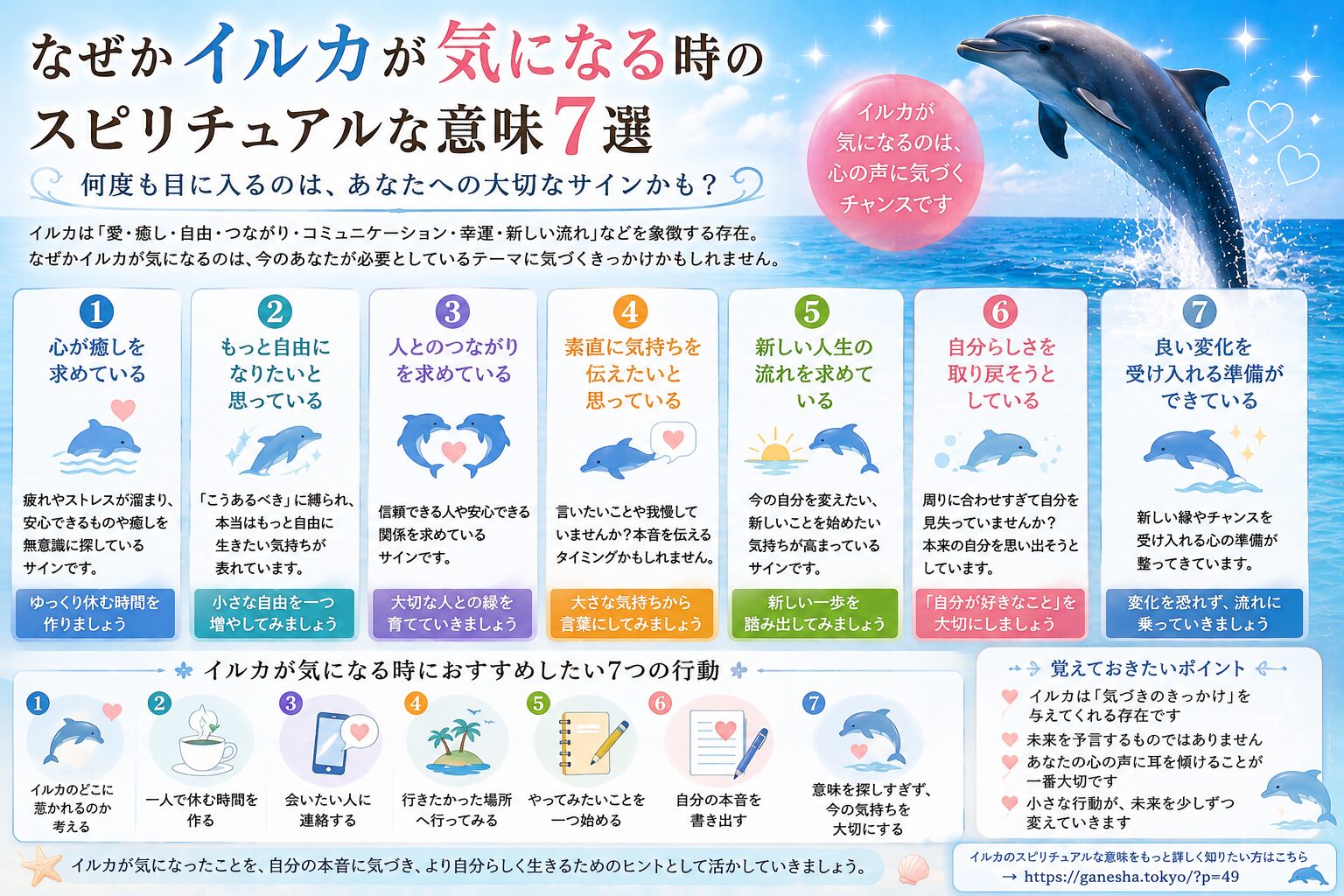 なぜかイルカが気になる時のスピリチュアルな意味7選|何度も目に入る理由とは?